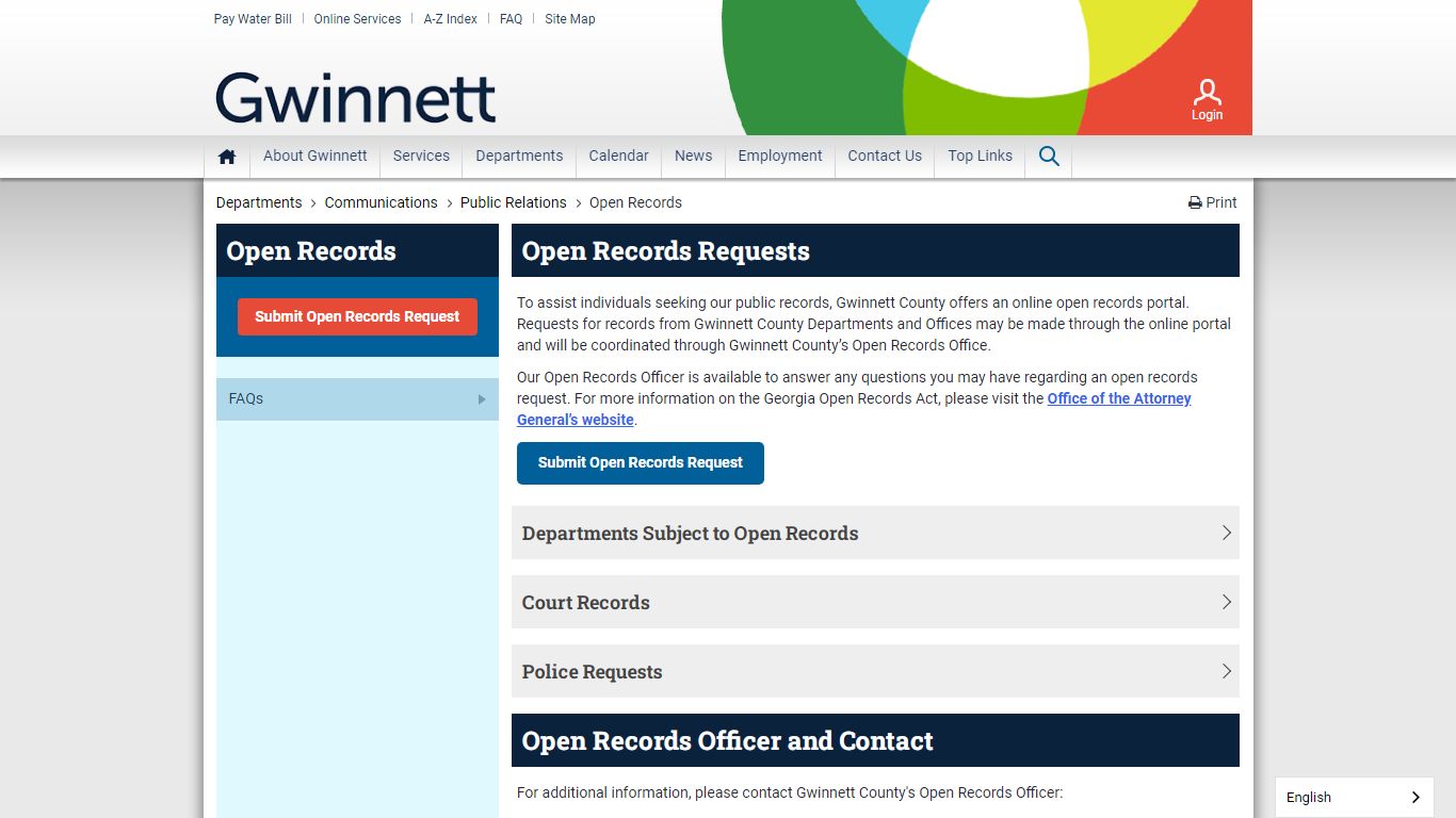 Open Records - Gwinnett | Gwinnett County